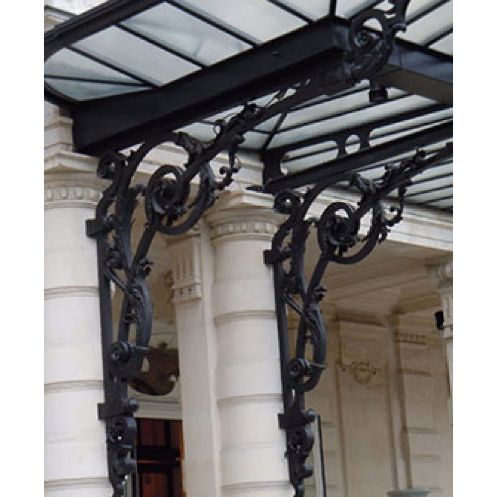 Custom Outdoor Antique Wrought Iron Canopy Rust Proof Awning Custom