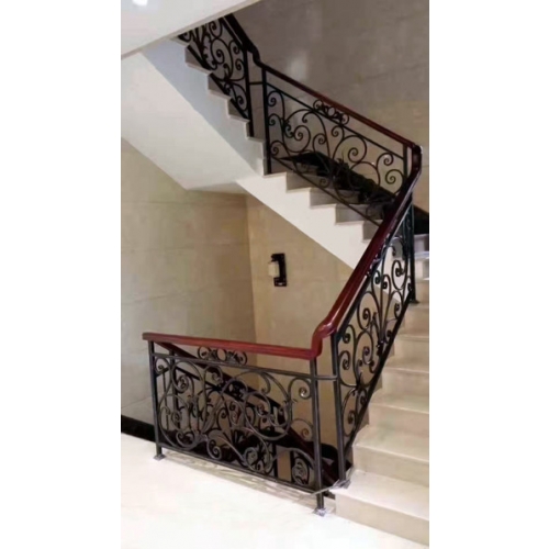 Wrought iron indoor handrail