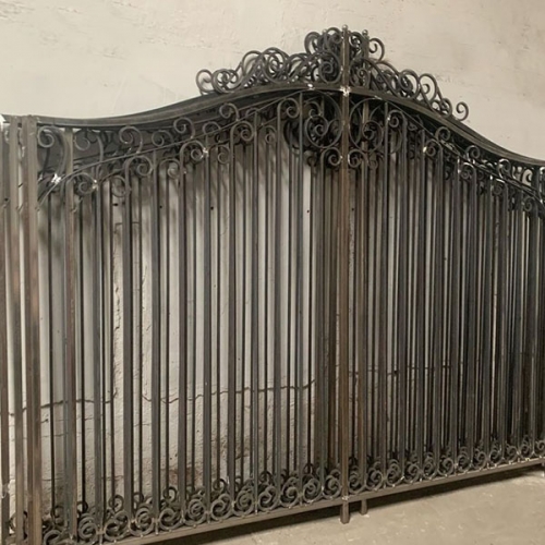 Simple design wrought iron entry gate