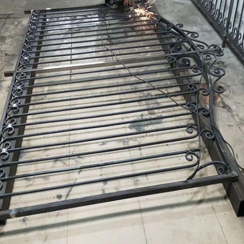 Simple design wrought iron entry gate