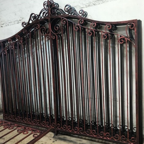 Simple design wrought iron entry gate