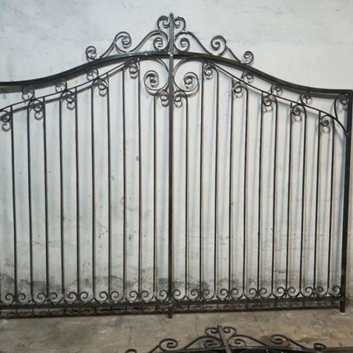 Simple design wrought iron entry gate