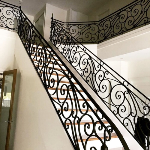 Classical Hand Made Wrought Iron Staircase Handrail Amazing Interior ...