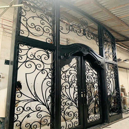 Antique wrought iron door