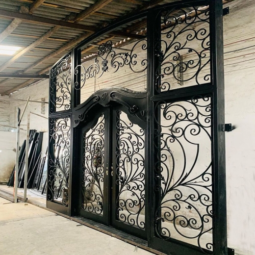 Antique wrought iron door