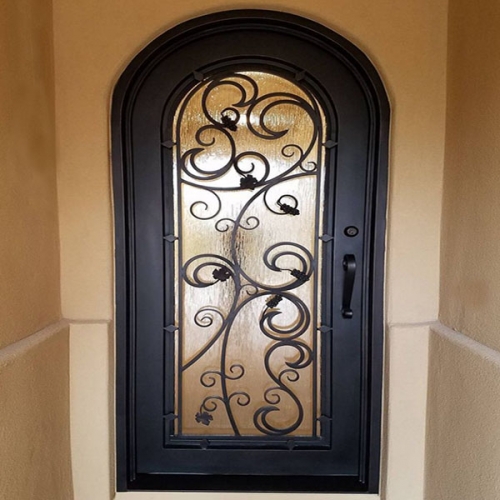 Wrought iron door frame