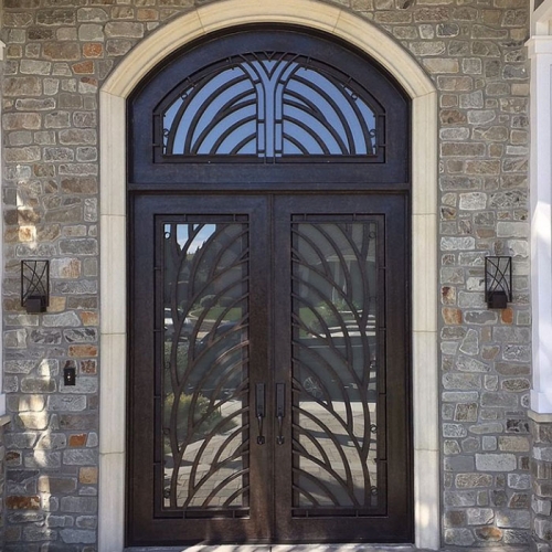 Ａrched wrought iron door