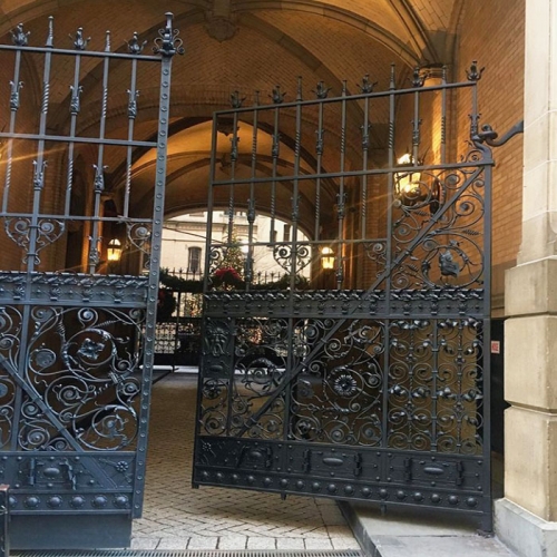 School wrought iron gate