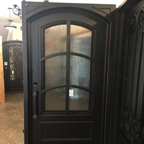 Entry wrought iron single door