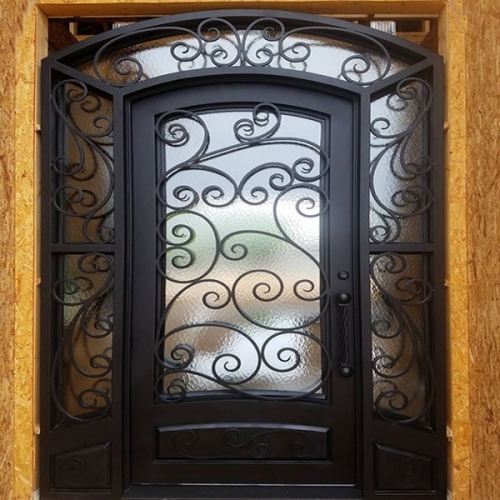 Entry wrought iron single door