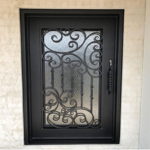 Entry wrought iron single door