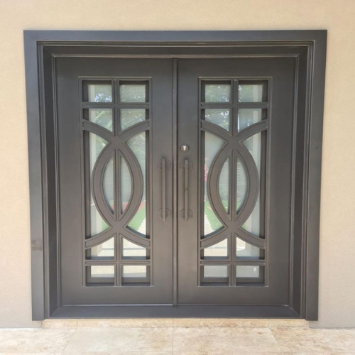 Amazing custom iron double door