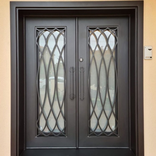 Amazing custom iron double door