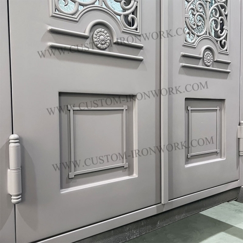 Metal welded entry arch door classical design