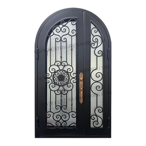 European style custom wrought iron door