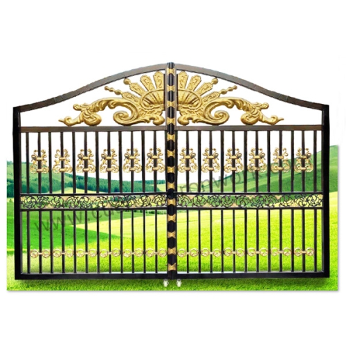 Traditional hand forged iron passway gate