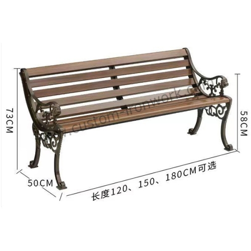 Classic style cast iron custom design park bench